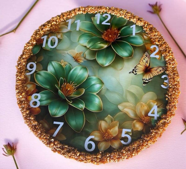 Beautiful flower clock