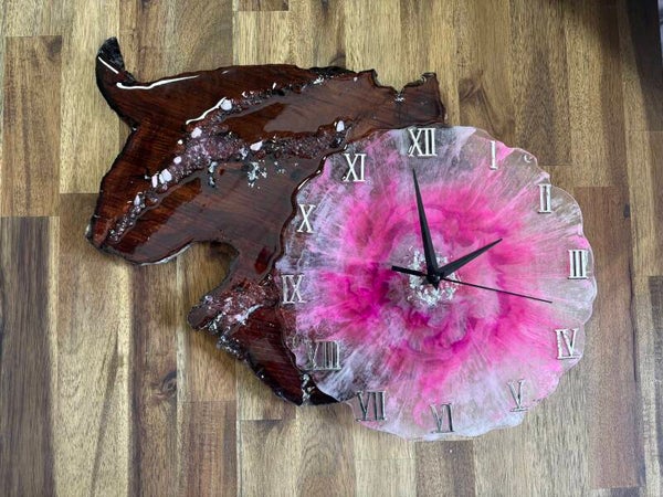 Unique Timber & Resin Clock