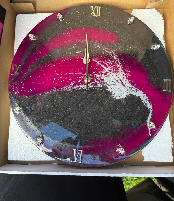 Beautiful resin clock