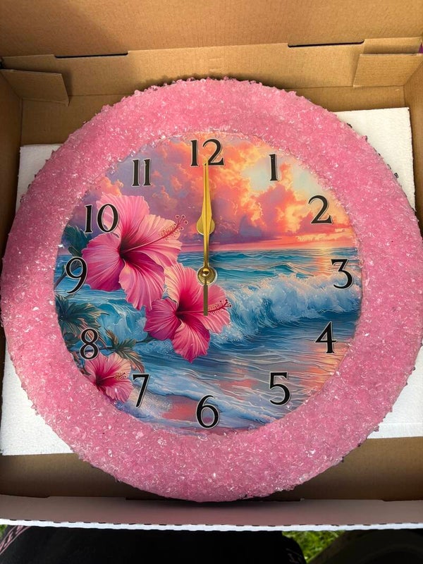 Beautiful beach theme clock