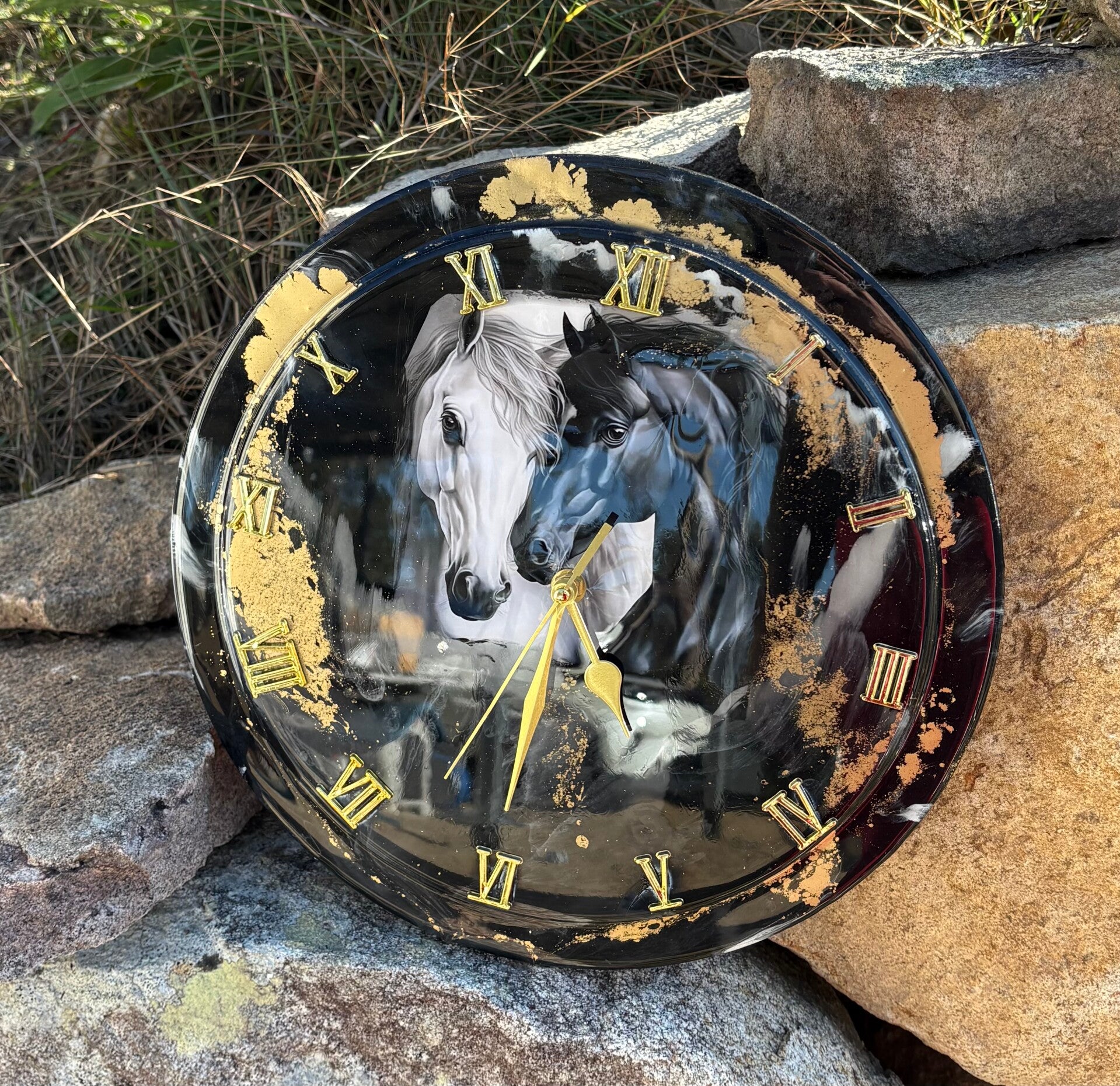 Beautiful horse clock