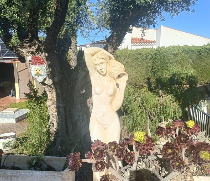 Pintura estatuas antes