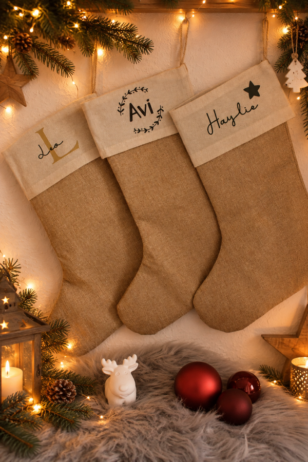 Nikolausstiefel aus Jute