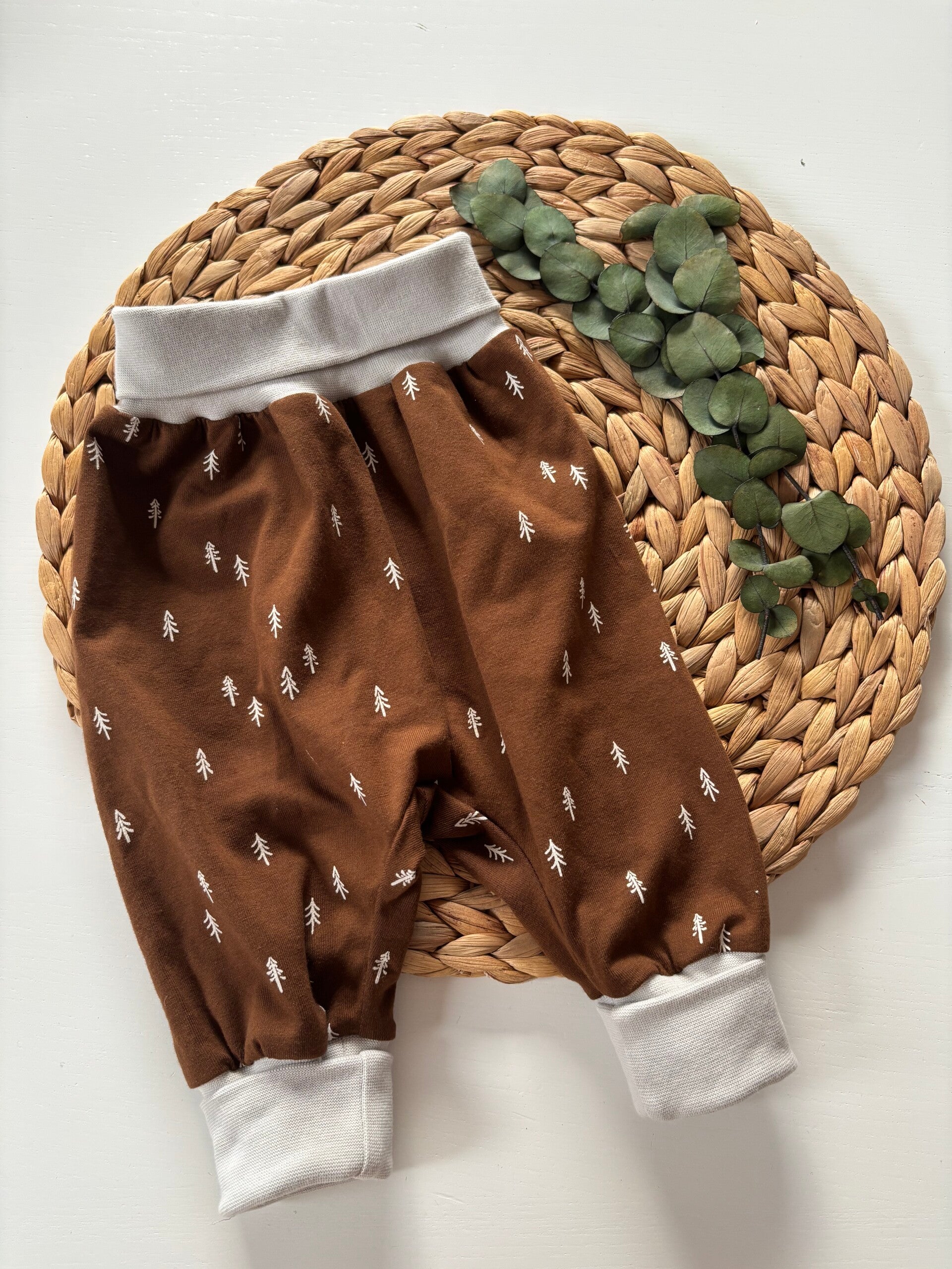 Pumphose Gr. 62/68 Tanne/ Hellgrau