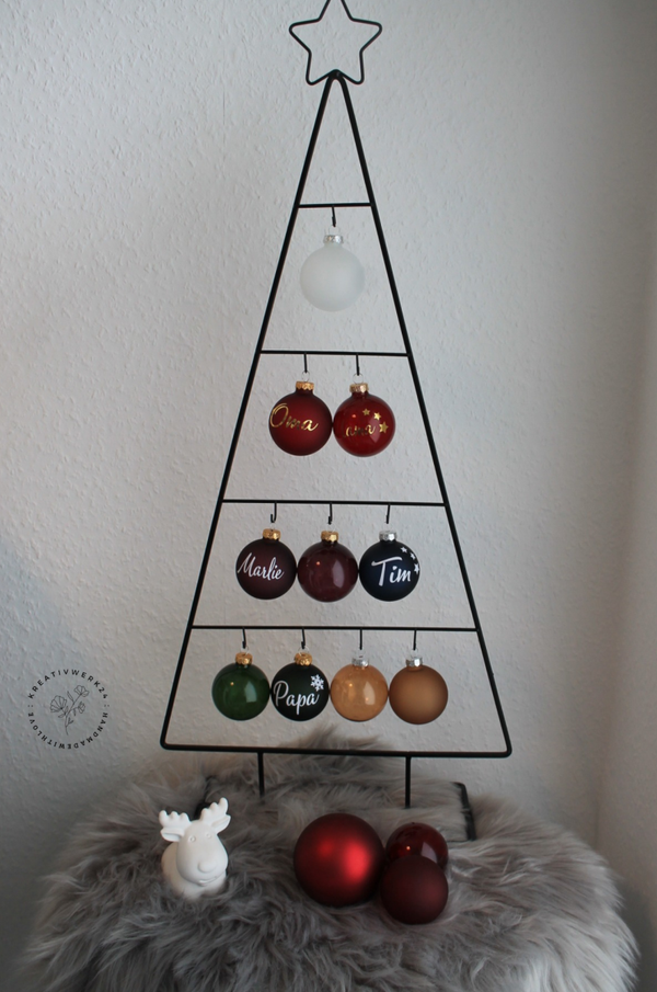 Personalisierte Weihnachtskugel 6 cm