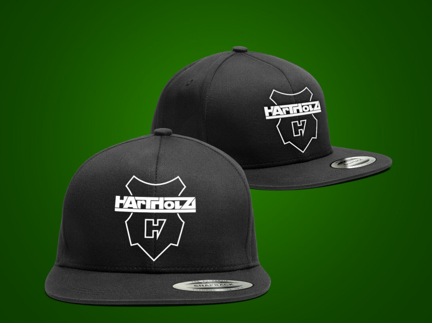 Hartholz - Cap, gesticktes Motiv, Onesize, Klickverschluss