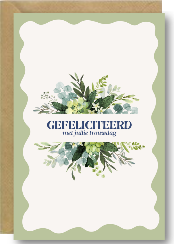 Huwelijksjubileum - bloemenstrook