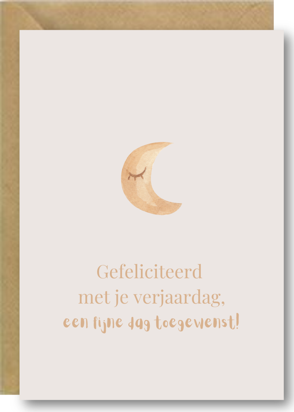 Gefeliciteerd met je verjaardag - maan