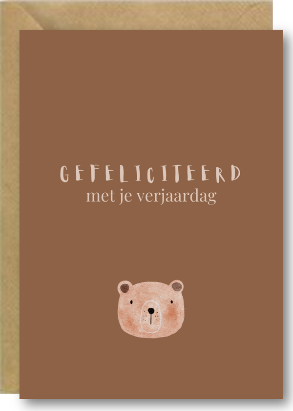 Gefeliciteerd met je verjaardag - beertje