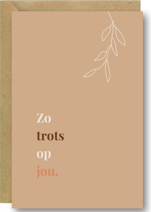 Zo trots op jou. - takje