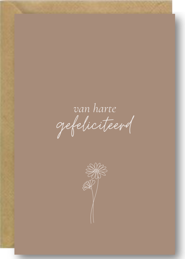 Van harte gefeliciteerd - steelbloemetje