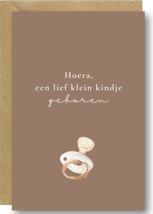 Hoera, een lief klein kindje geboren - speen