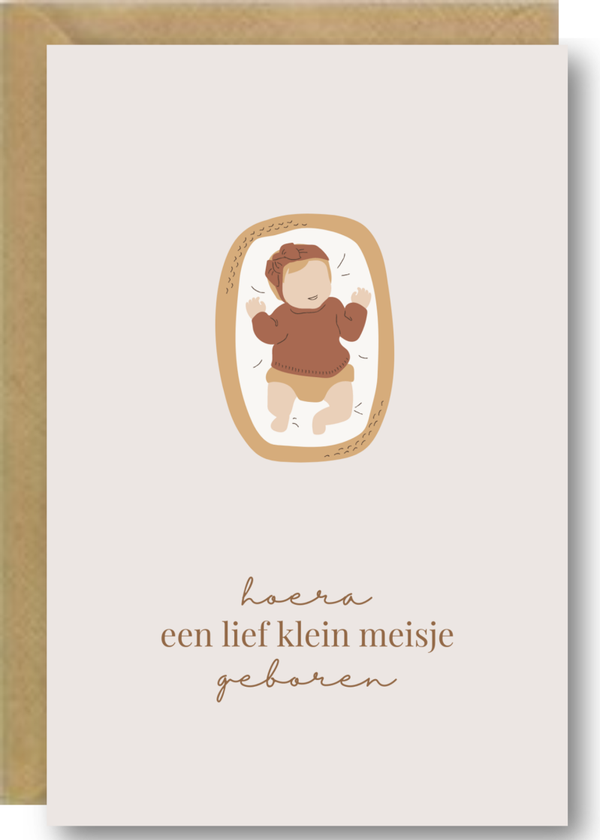 Hoera een lief klein meisje geboren - wiegje