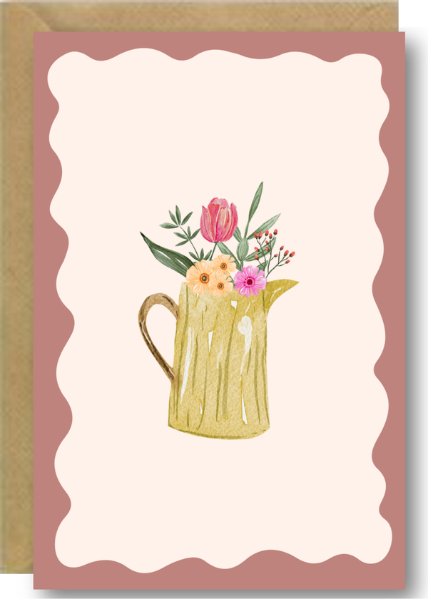 Blanco - karaf met bloemen