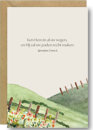 Bijbeltekst - Spreuken 3:6