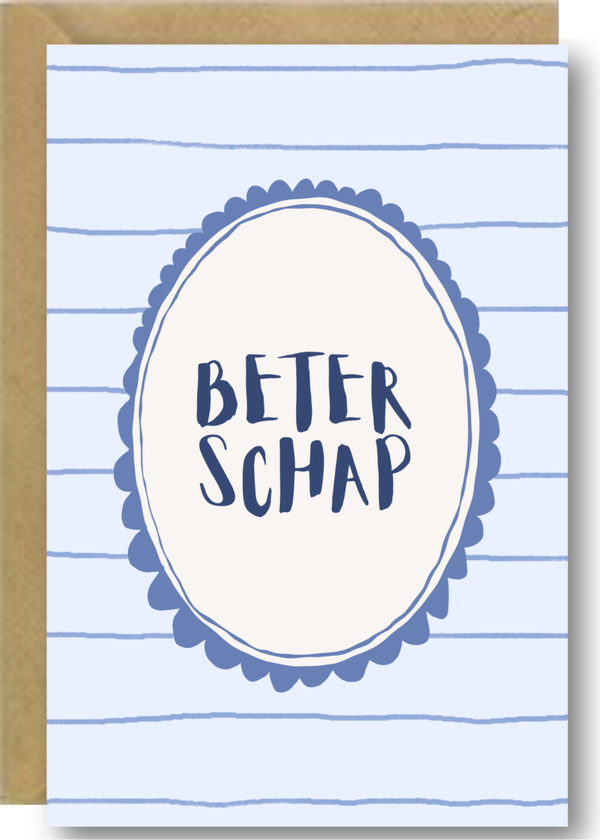 Beterschap - kader donkerblauw