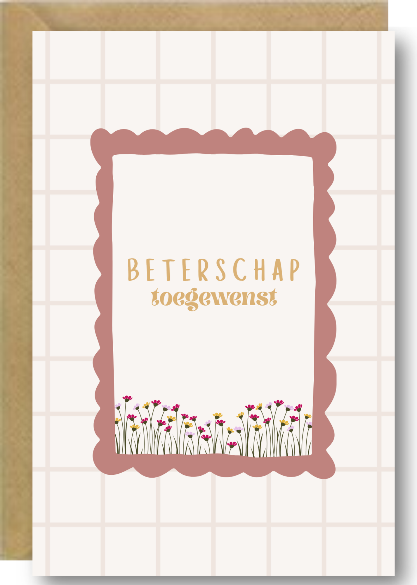 Beterschap - kader met bloemen