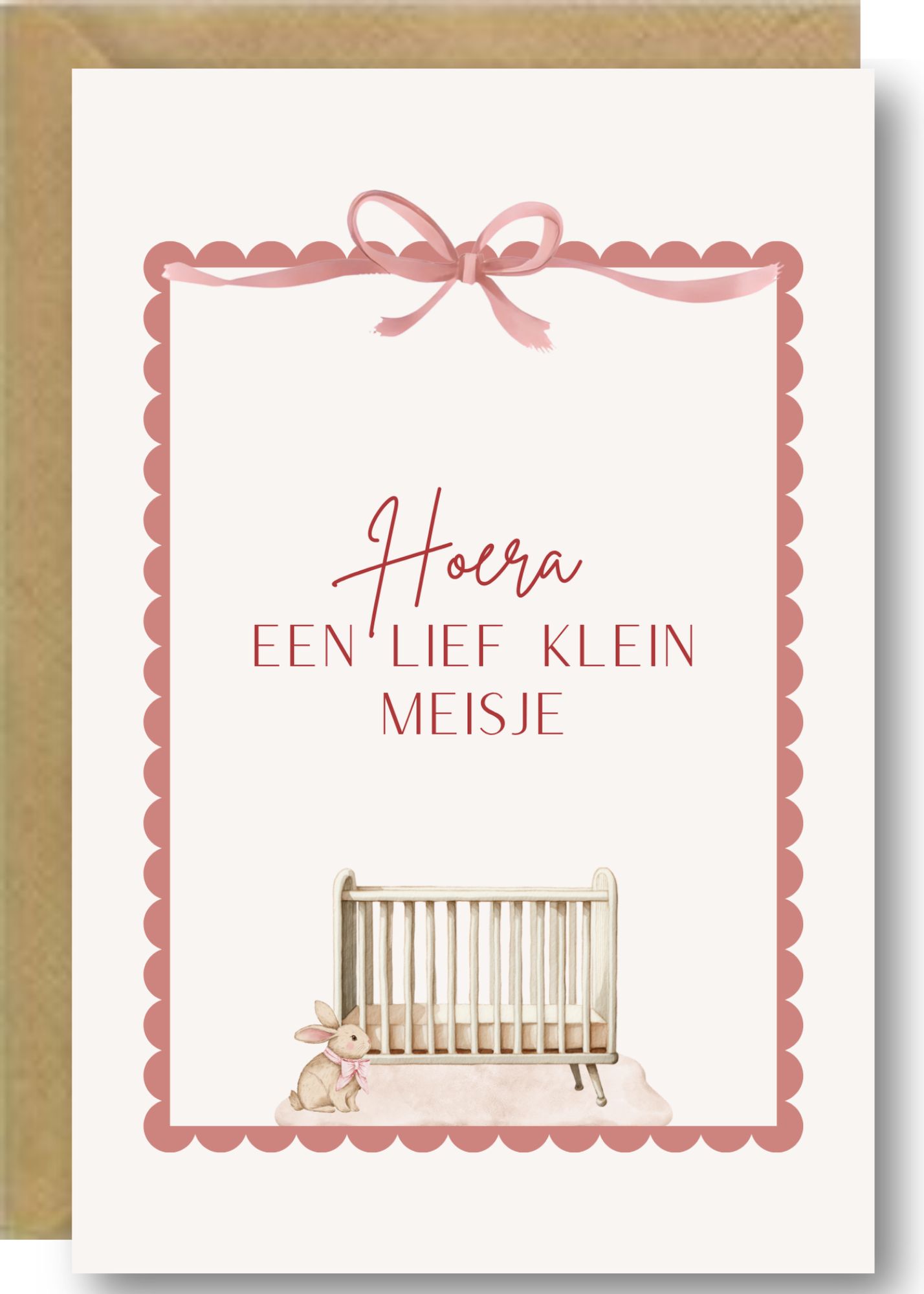 Geboorte - kader met wiegje meisje