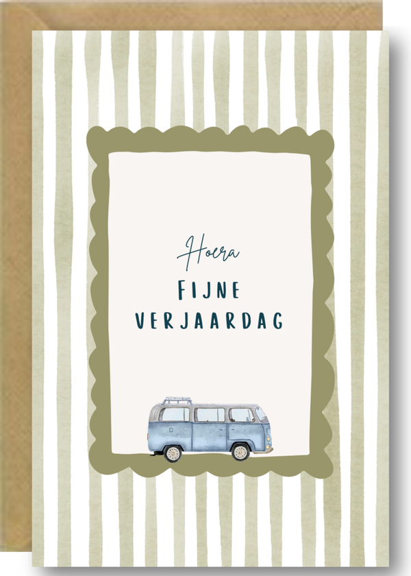 Gefeliciteerd - oud busje