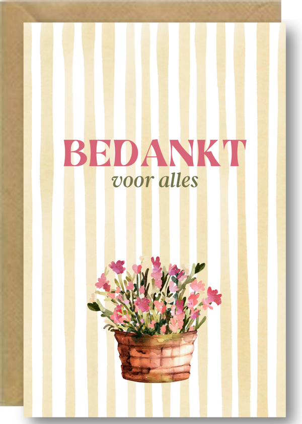 Bedankt - bloempot