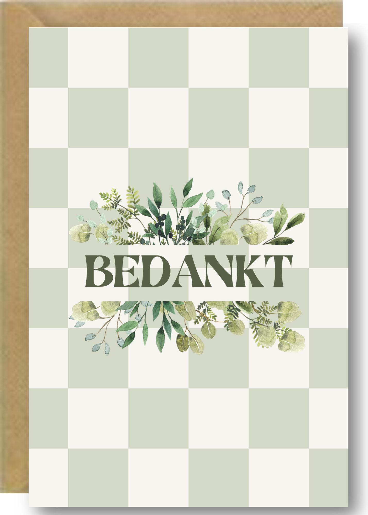 Bedankt - groene bloemenstrook