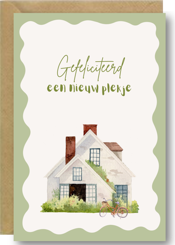 Nieuw huis - huis met fiets