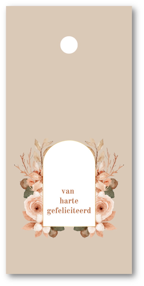 Cadeaulabel - gefeliciteerd