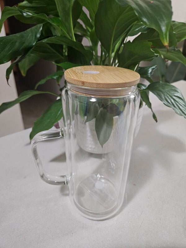 Tall Glass Snow Globe With Handle