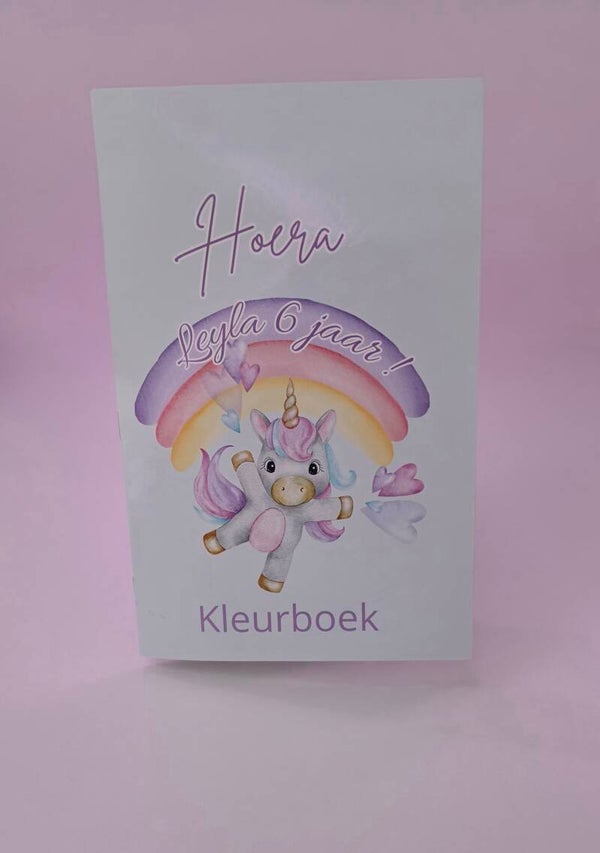 Gepersonaliseerd kleurboekje met wascokrijtjes 🦄