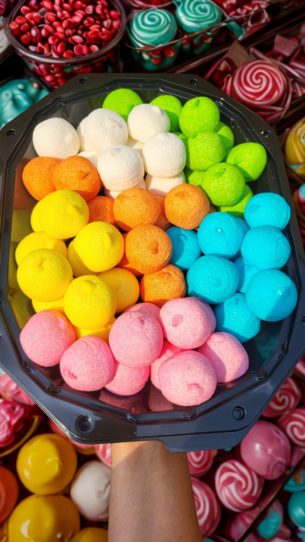 Feestelijke spekbollen platter 🩷🩵💛🤍💜