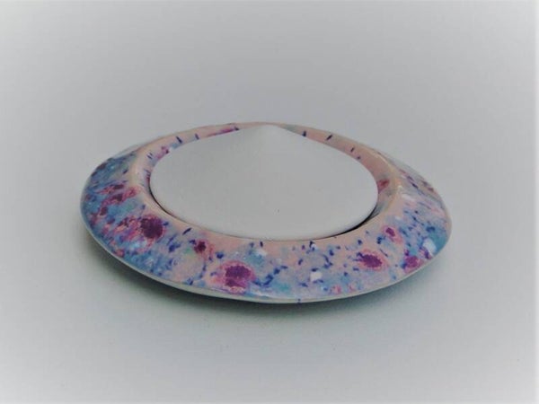 Geursteentje, roze blauw, glanzend