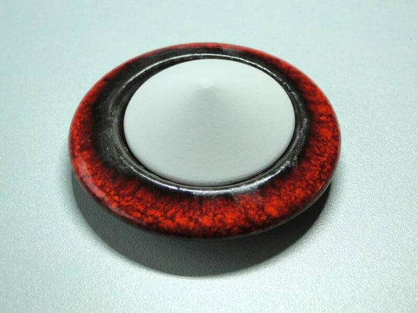 Geursteentje, lava rood, glanzend