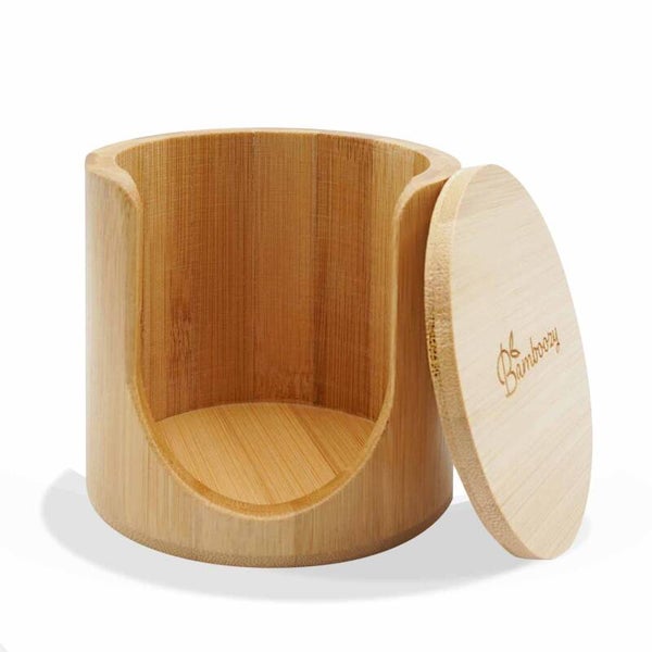 Houder herbruikbare wattenschijfjes in bamboe - Bamboozy