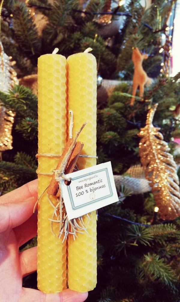 Bee Romantic, 2 bijenwaskaarsen