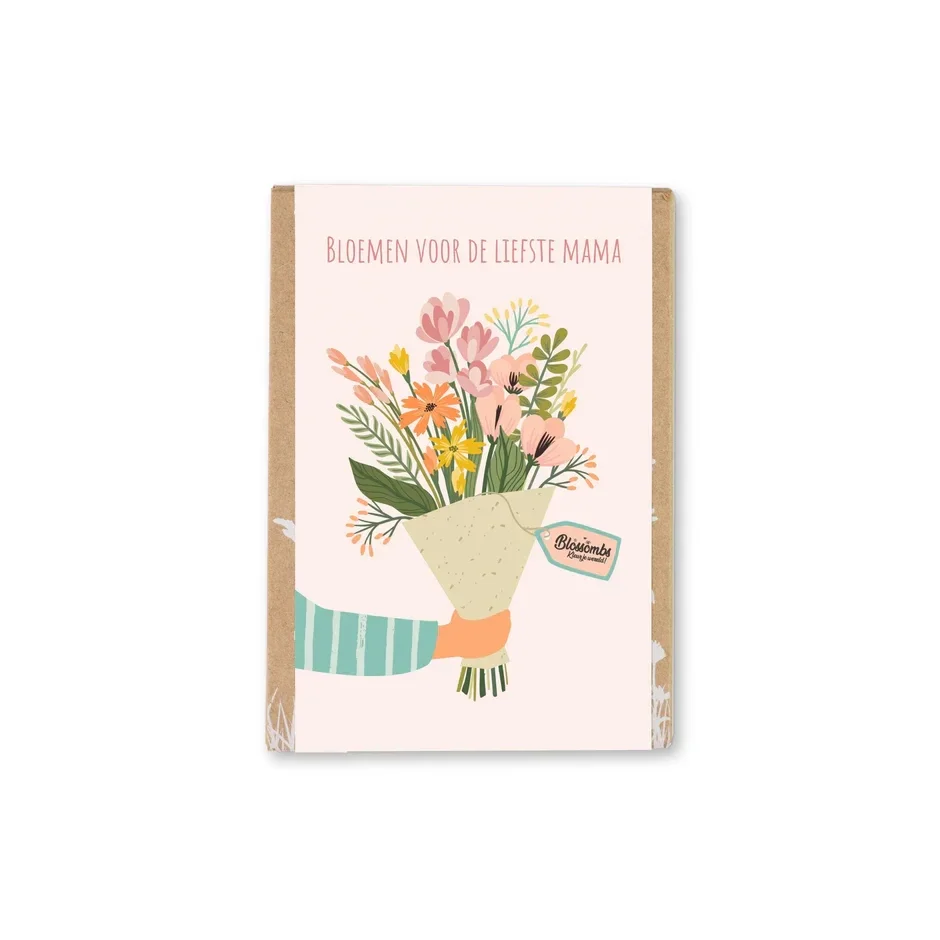 Gift Box met 4 bloembommetjes 'Bloemen voor de liefste mama'