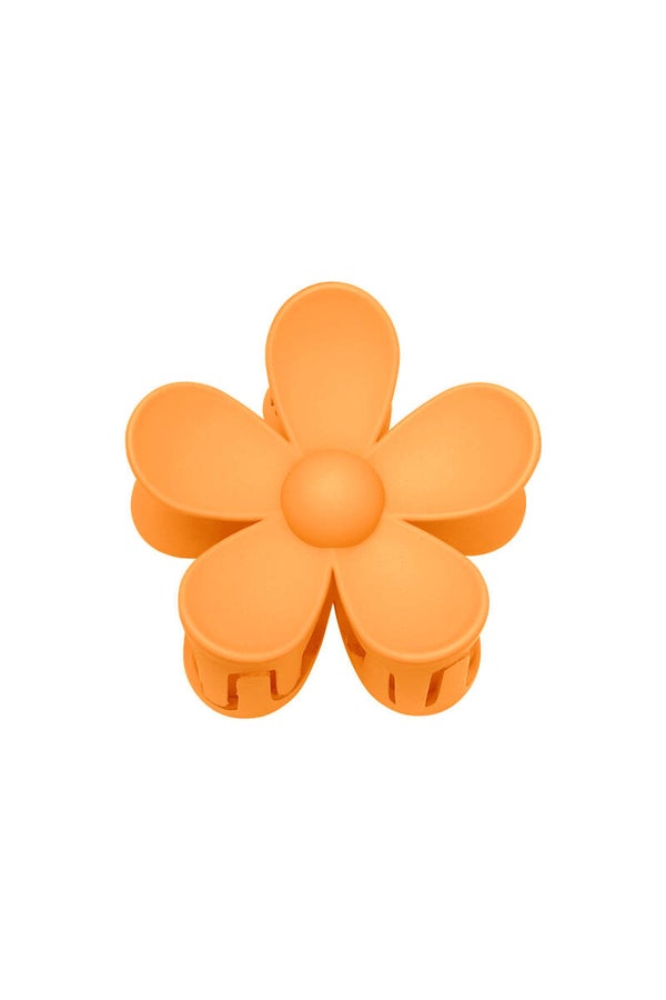 bloem haarclip oranje