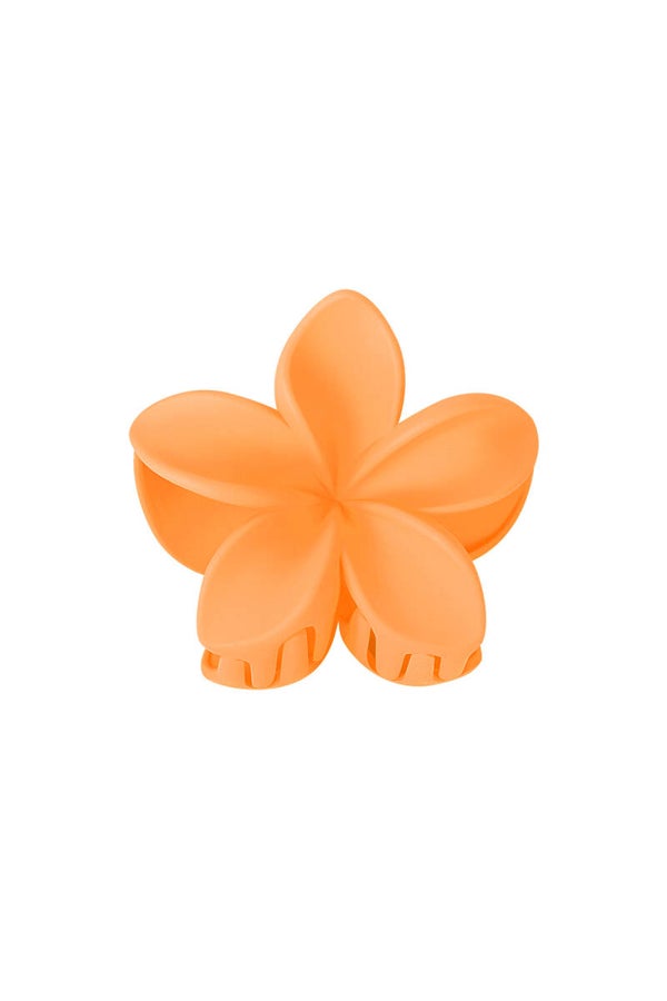 oranje haarclip flower