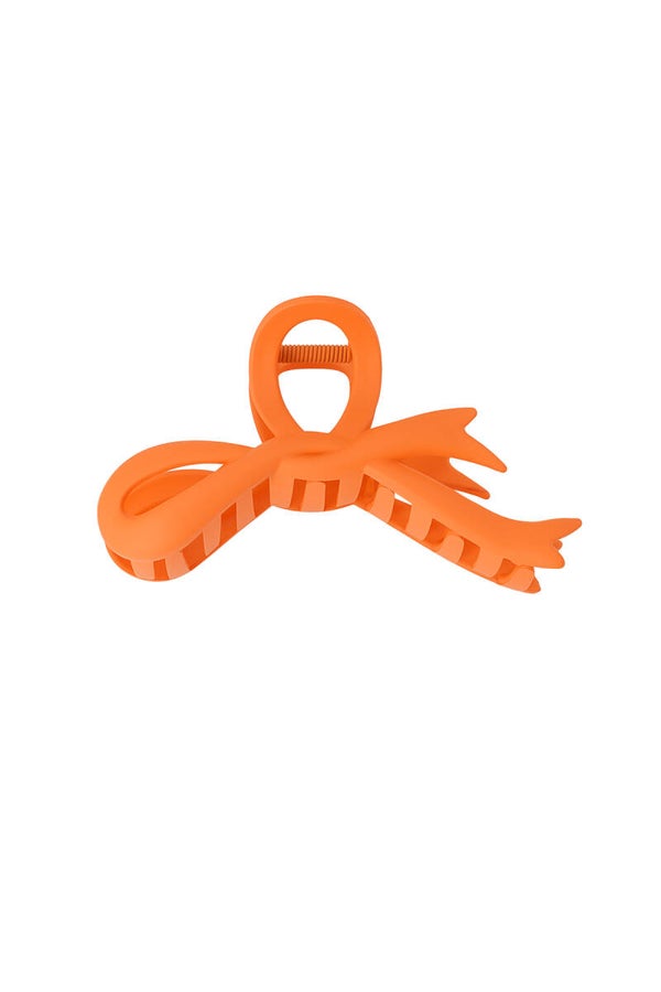 oranje bow haarclip