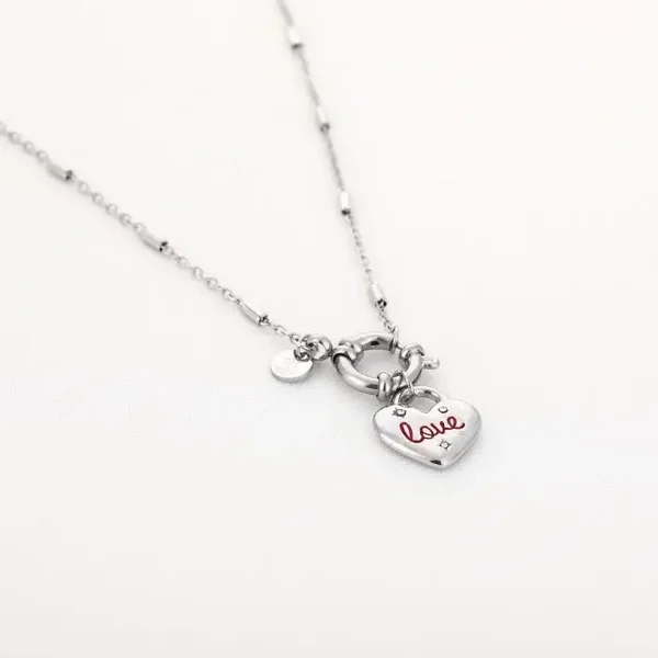 Hartketting met love zilver