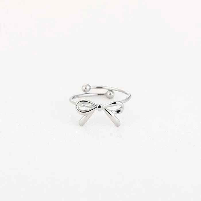Strikjes ring zilver