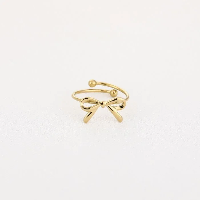 Strikjes ring goud
