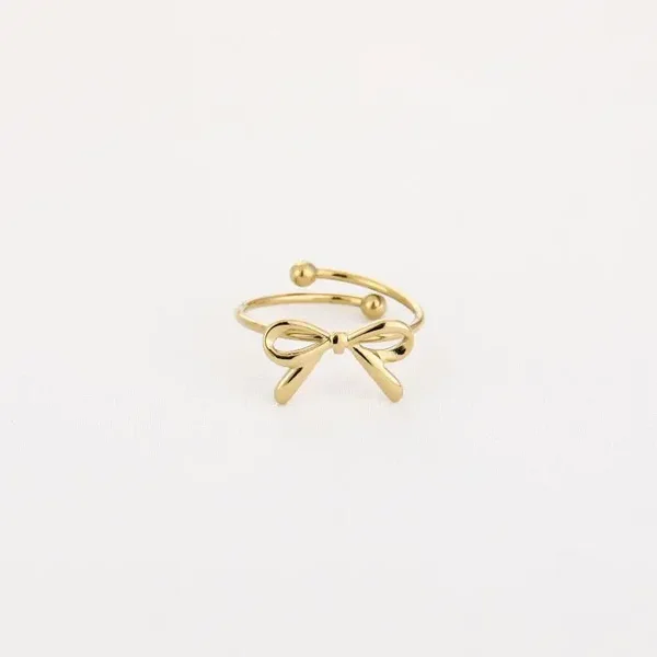 Strikjes ring goud