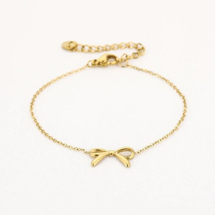 Strik armband goud