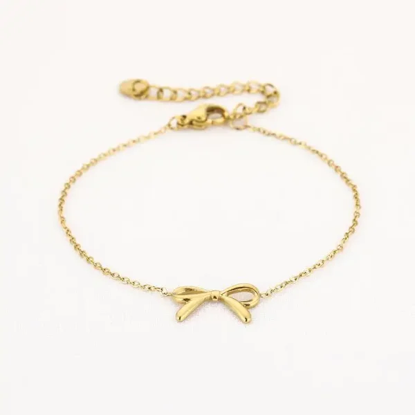 Strik armband goud