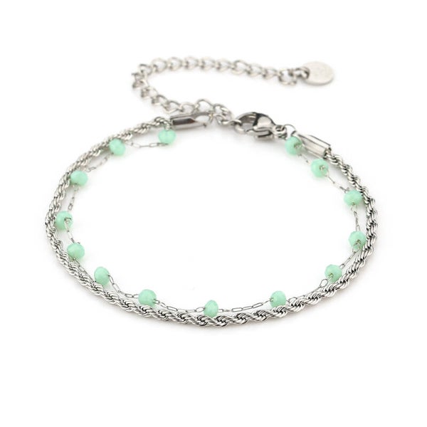 armband twisted chain met strass