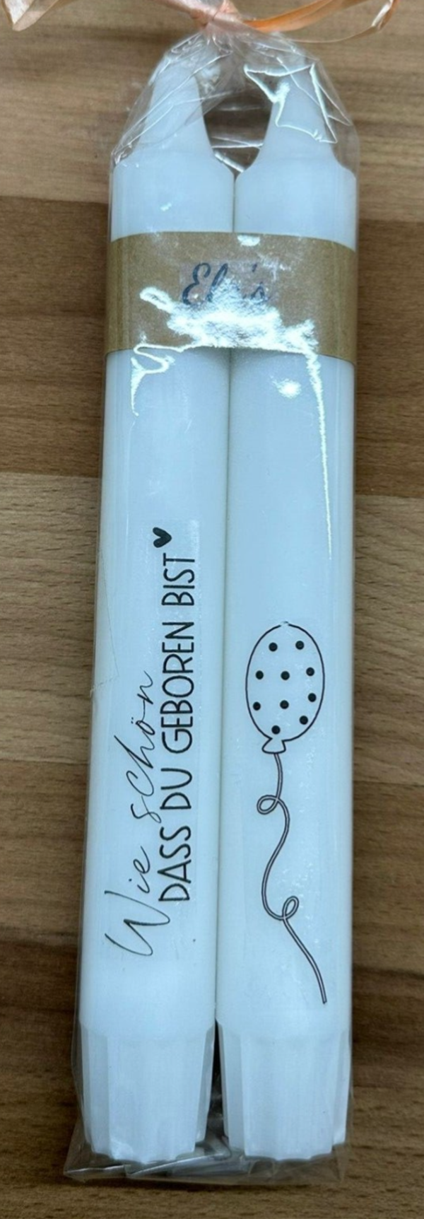 Kerze Wie schön dass du geboren bist/Ballon