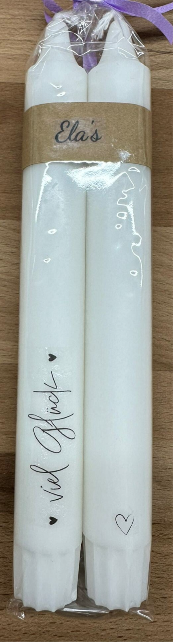 Kerzen Viel Glück (Herzli) /Herz