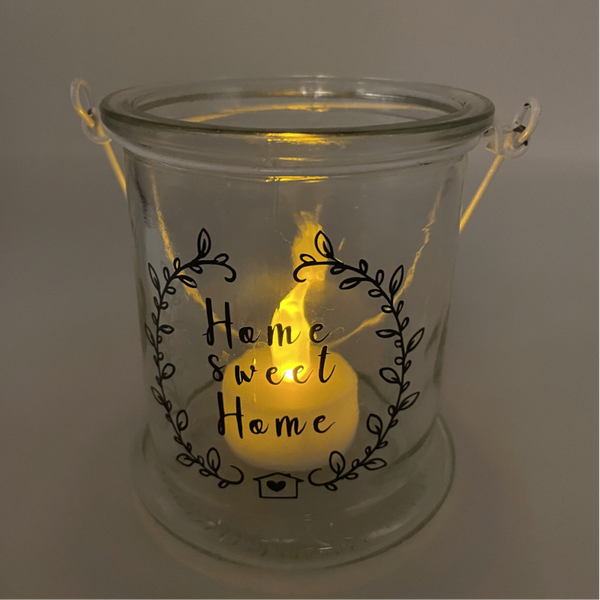 Kerzenglas "Home sweet Home"
