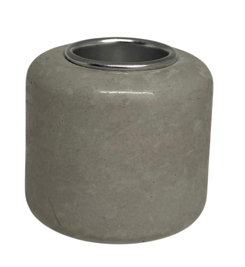 Beton Stabkerzenhalter rund