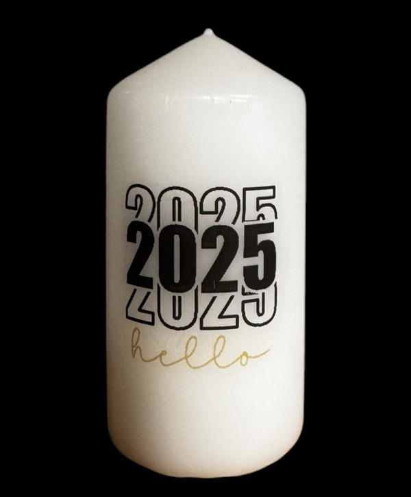 Blockkerze Neujahr